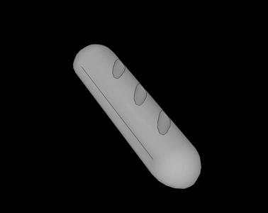 Lego Compatible (4342.dat) Minifig Food French Bread   