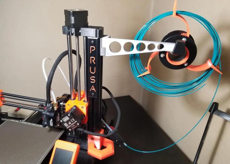 Sample Spool Arm with quick on/off for the Prusa Mini   