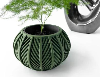 The Lorv Planter Pot with Drainage: Tray & Stand Included | Modern and Unique Home Decor for Plants and Succulents | STL File   