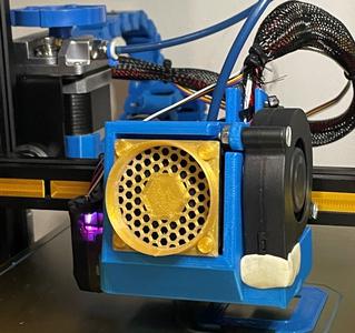 Fan Cover 40mm Hexagon Pattern with duct
