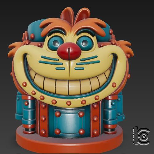 Grinning Cat Bot - 3D Model for Printing