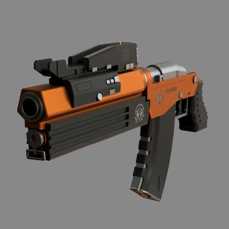 Alabai - Iconic Variant of Techtronika VST-37 Pozhar | Cyberpunk 2077: Phantom Liberty | 3D Printable Model