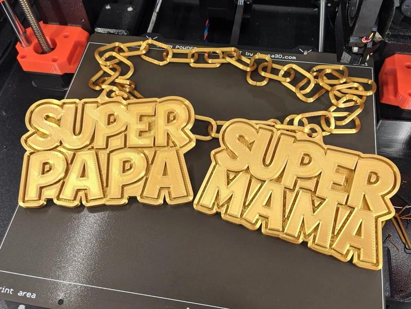 Goldkette Superpapa & Supermama   