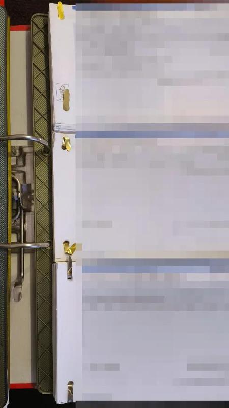 3-Fach Kontoauszug Ordner Sortierer   