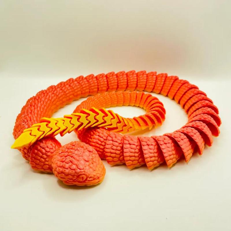 Giant Articulated Viper Snake 95cm / 37,4Inch - Flexi - Print in Place - No Supports   