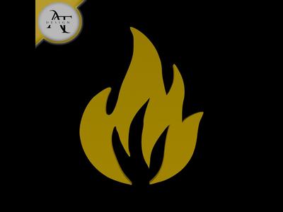 Simple Flame Symbol - 2D Art