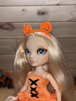 Pumpkin Headband for Rainbow High Dolls - 3D Printable Halloween Accessory