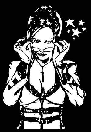 Girl stencil 43