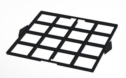Square modular tile tray and case