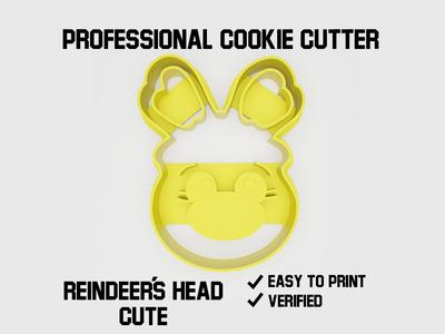 Reindeer’s head cookie cutter
