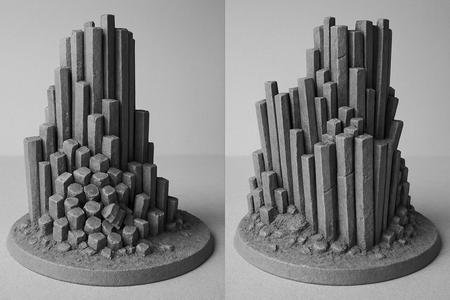 Hexagonal Basalt Column Set – Modular Volcanic Rock 3D Models for Printing