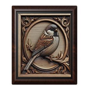 Sparrow animal wall art relief wall decor