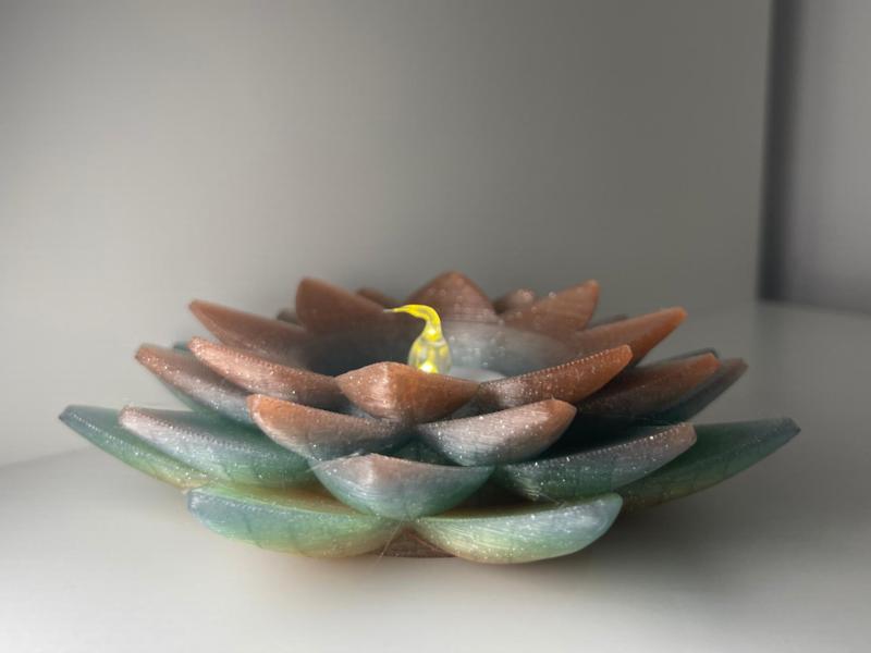 Lotus Tea Light Holder – Multilayer Flower Candle