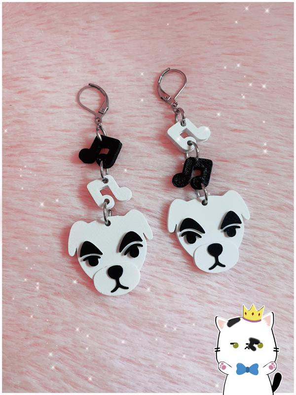 KK Slider inspired earrings Animal Crossing