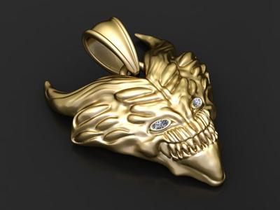 Beast Head Pendant  3d printable model
