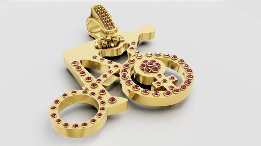 bicycle pendant 3D printable model