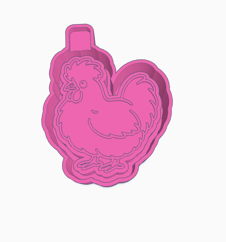Fluffy Chicken Mold Housing STL
