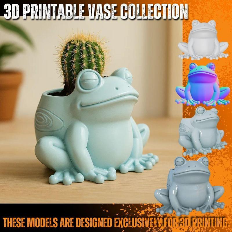 Spiral Frog Planter / Pen Holder – 3D Printable STL