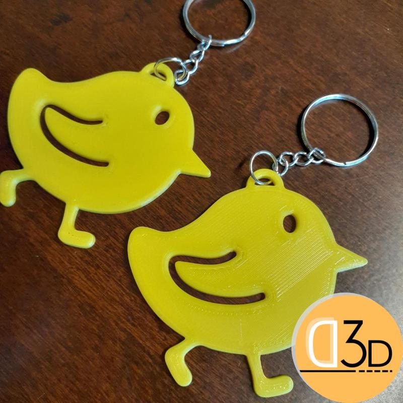 Chick keychain