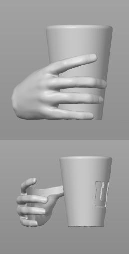 Hand Key Ring with glass