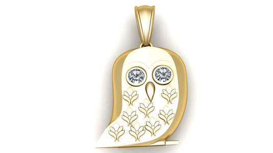 Owl Pendant 3D printable model