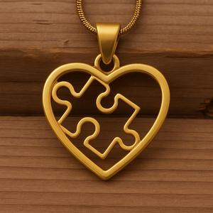 Heart Puzzle Pendant - Love Necklace STL