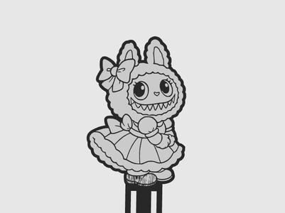 BookMark Labu bu Monster Woman Girl Cute Kawaii 