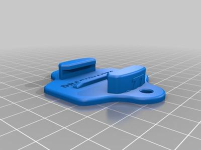 GoPro Hero flat fast attach mount for screwing V 1.1. - Ideal for Mendel Max