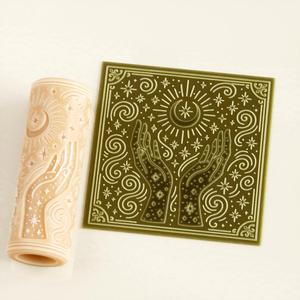 Celestial Cosmic Hands Texture Roller – Clay, Pottery, Fondant, and Crafts