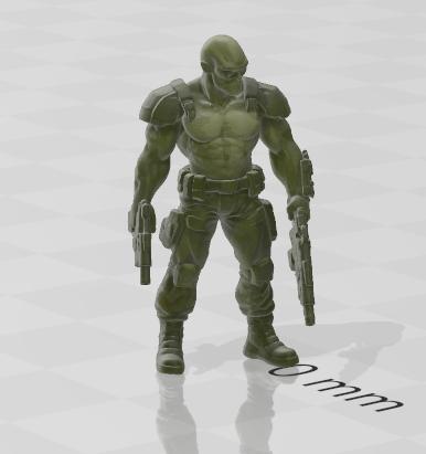 soldier alien gun warrior - green alien weapon armed war shooter rambo strong machine pistol