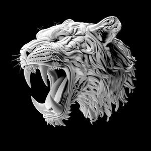 Saber-Toothed Tiger Sculpture Prehistoric Cat