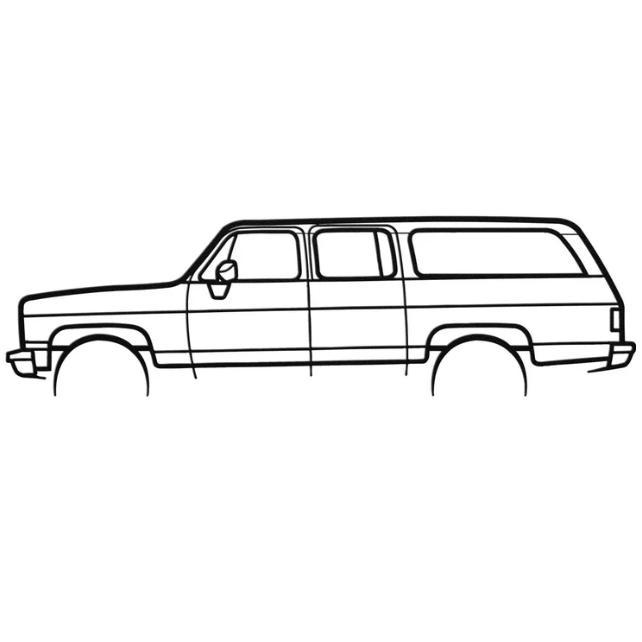 Chevrolet Suburban 1989 Silhouette Wall Art