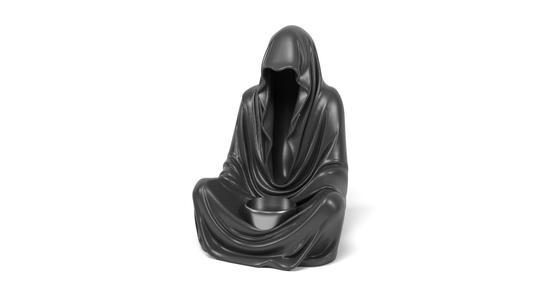 Dark monk candle holder