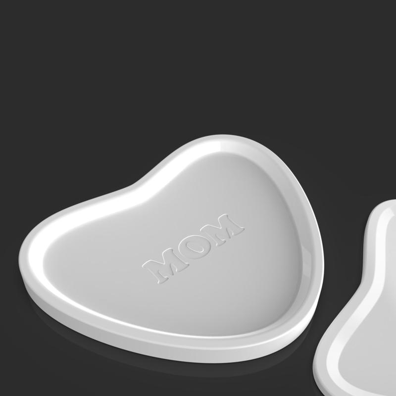 Free Heart-Shaped 3D Printable Saucers - Perfect Mother's Day Gift Idea