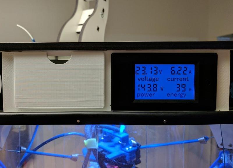 SeeMeCNC Rostock Max v2 Top Bracket for Multimeter