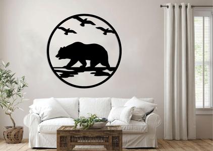 Bear Metal Wall Art Laser Cut Files