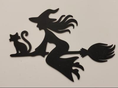 Halloween decoration - witch sticker