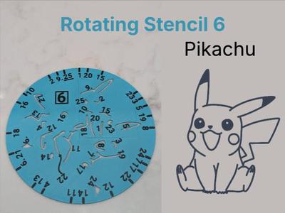 Rotating Stencil 6 Pikachu