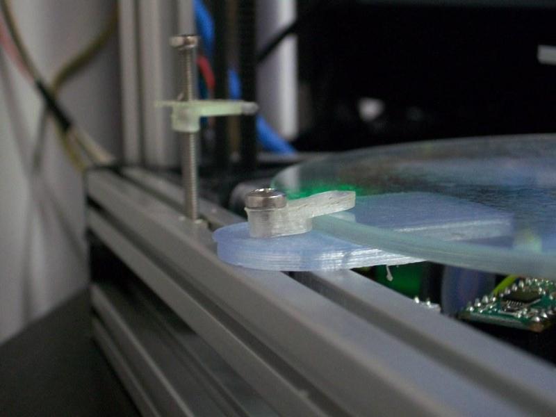 Kossel Mini Borosilicate Glass Print Surface Top Clip