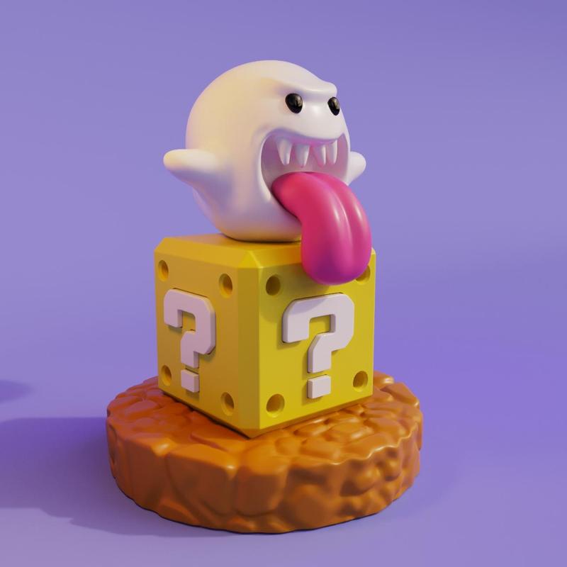 MARIO BROS GHOST AND INTERROGATION CUBE