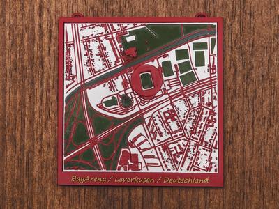 BayArena Bayer 04 Leverkusen Stadium 3D Miniature