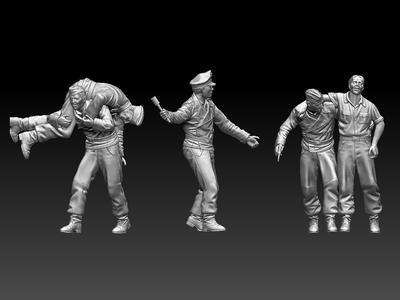 German tank crew 3D print model