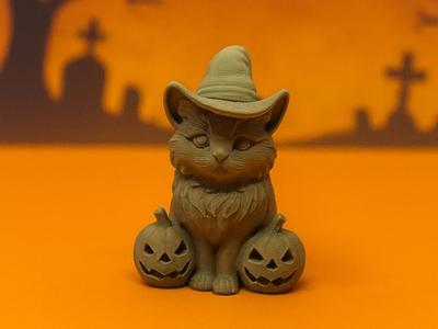 Witch Cat – Guardian of the Pumpkins