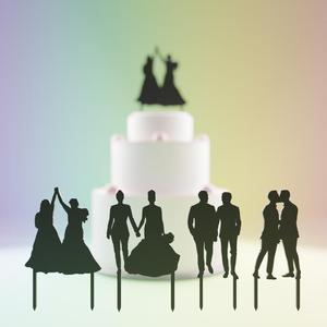 Decoration for wedding cakes with homosexual couple