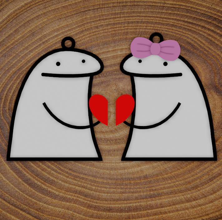 Key ring Flork Couple