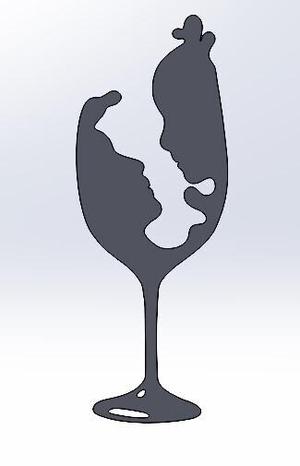 Wne couple love glasse