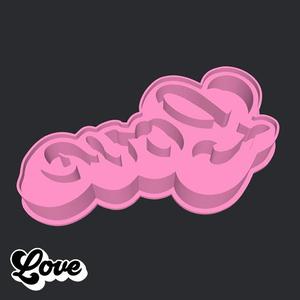 Valentine's day cookie cutters - LOVE sign (style 2)