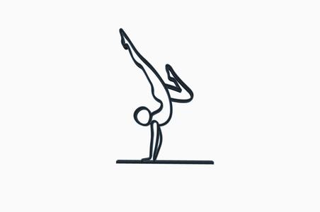 Gymnast Line Art Figure, Gymnast Girl Continuous Line, Printed Gift, Unique Gymnastics Gift Idea, Custom Line Art Sculpture, Minimalist Home Decor ,