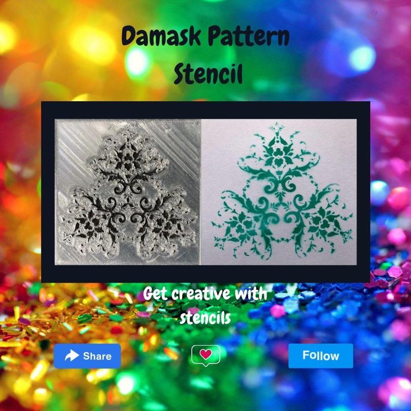 Damask Pattern  Stencil