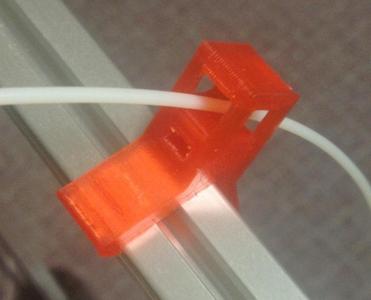 Clip-on filament guide for Kossel Clear